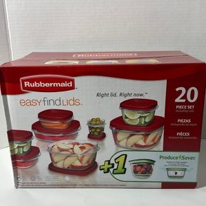 Rubbermaid Easy Find Lids Set with Bonus Product Saver